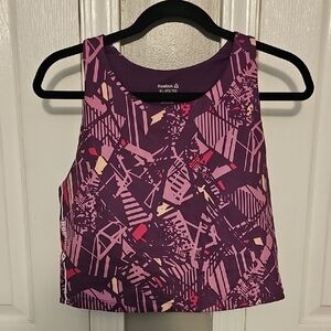 Reebok Purple Pink Graphic Crop Tank Top